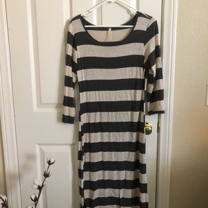 CHOCOLATE, striped dress, size medium